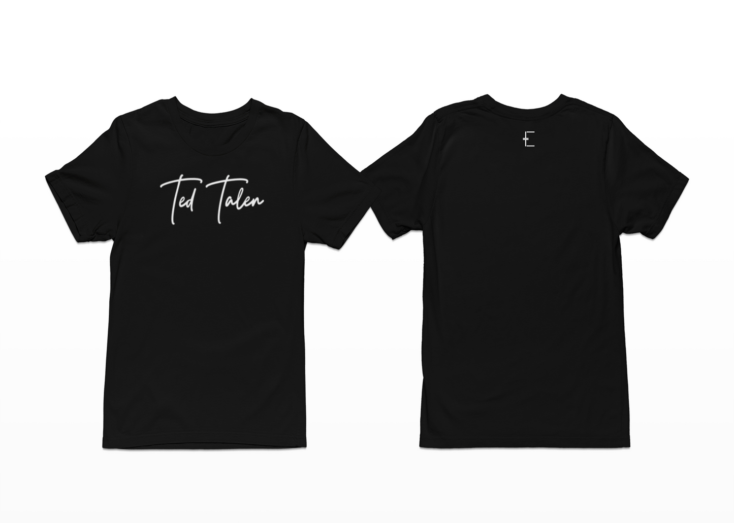 Ted Talen Script Logo Tee - Black/White